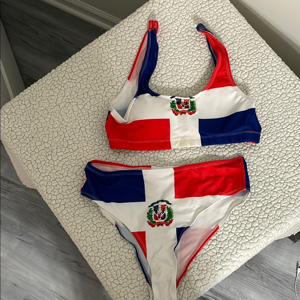 Red, White, and Blue Flag Bikini Set